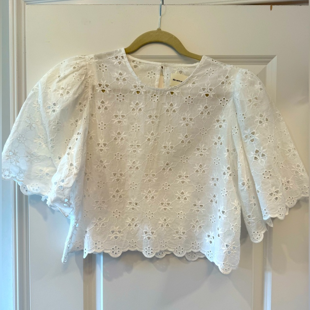 White Eyelet Lace Top